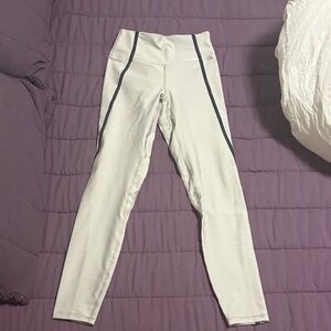 White Leggings with Black Trim